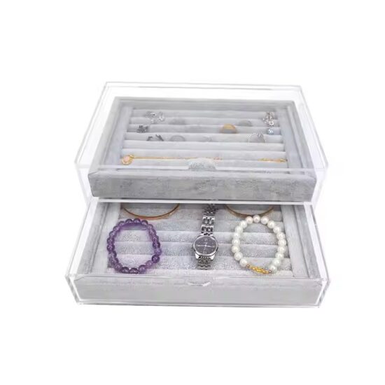 Multi-Layer Transparent Acrylic Jewelry Storage Box