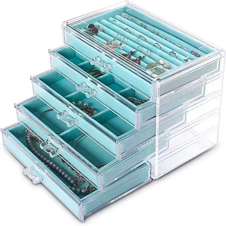 Multi-Layer Transparent Acrylic Jewelry Storage Box
