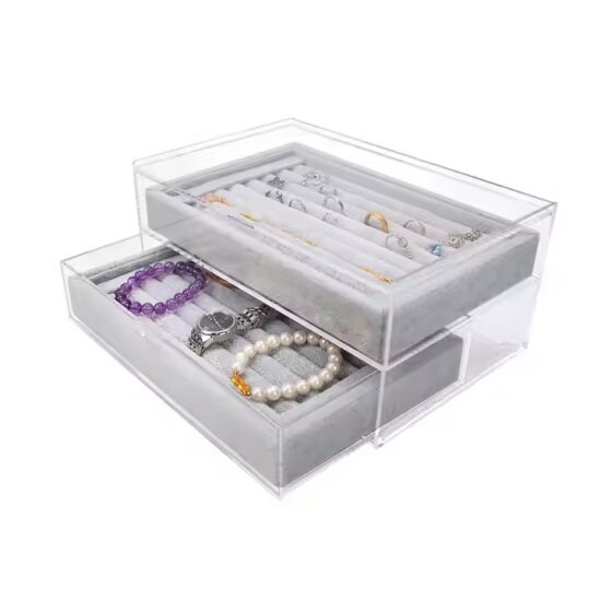 Multi-Layer Transparent Acrylic Jewelry Storage Box