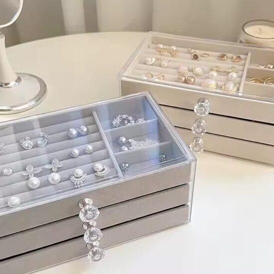 Transparent Acrylic Jewelry Box with Fashionable Design