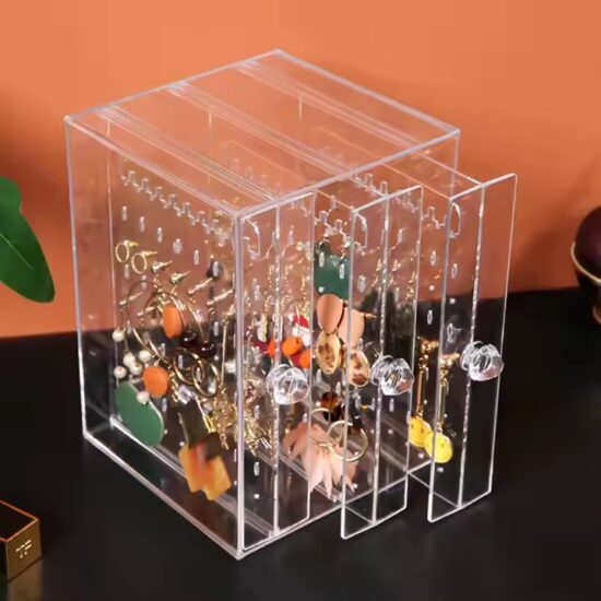 Transparent Acrylic Jewelry Box with Fashionable Design