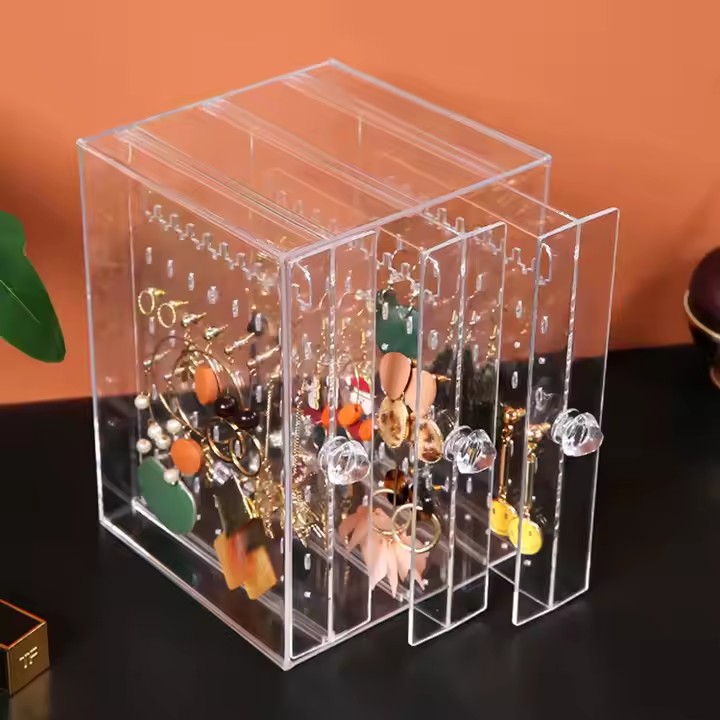 Transparent Acrylic Jewelry Box with Fashionable Design