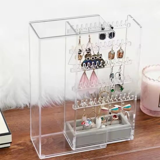 Transparent Acrylic Jewelry Box with Fashionable Design