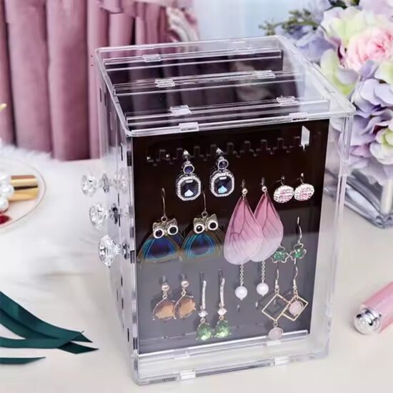 Transparent Acrylic Jewelry Box with Fashionable Design