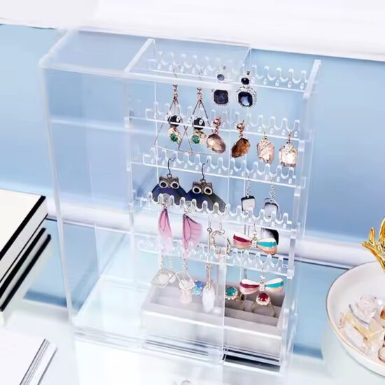 Transparent Acrylic Jewelry Box with Fashionable Design