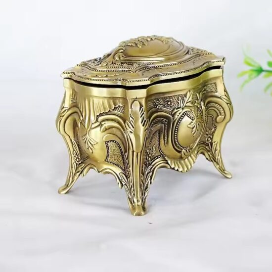 Fashion Luxury Metal Jewelry Box with Elegant Finish and Compartments
