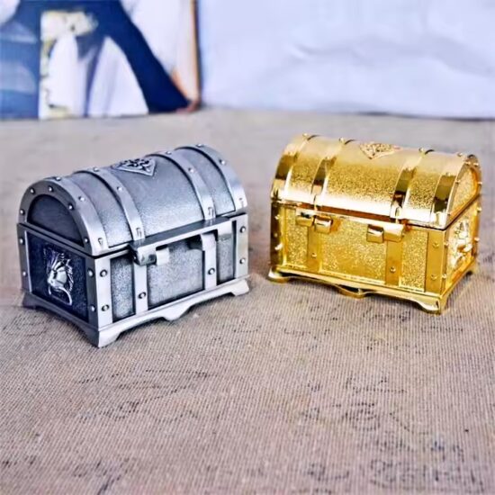 Fashion Luxury Metal Jewelry Box with Elegant Finish and Compartments