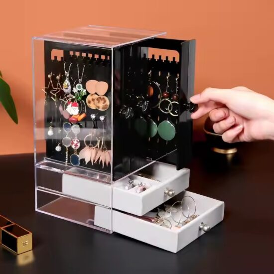 Clear Acrylic Jewelry Box with Modern Design
