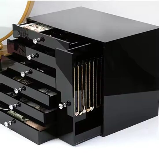 Clear Acrylic Jewelry Box with Modern Design