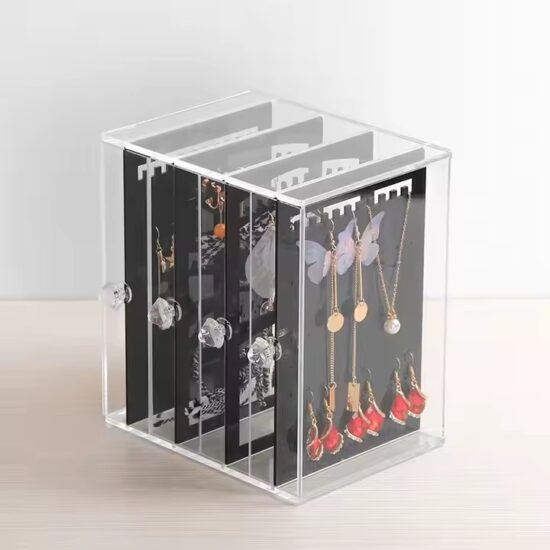 Clear Acrylic Jewelry Box with Modern Design