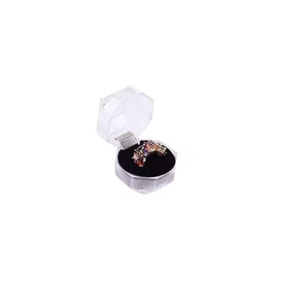 Clear Acrylic Jewelry Box with Compartments for Rings and Earrings