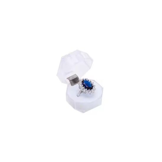 Clear Acrylic Jewelry Box with Compartments for Rings and Earrings