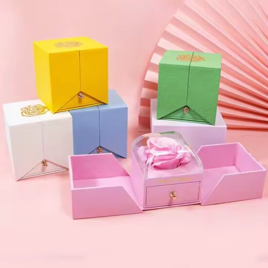 Custom Clear Acrylic Jewelry Box with Compartments