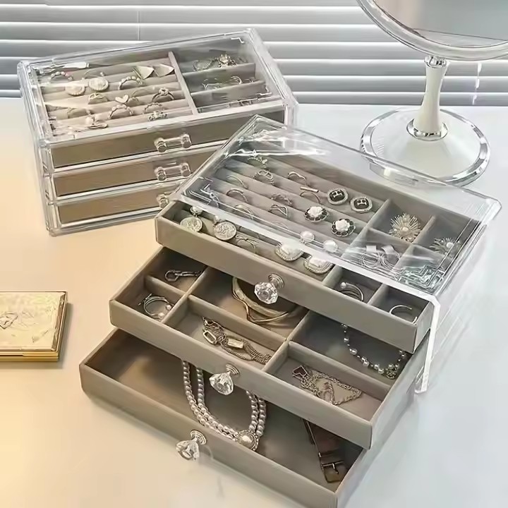 Hot-Selling Clear Multi-Functional Acrylic Jewelry Box Organizer