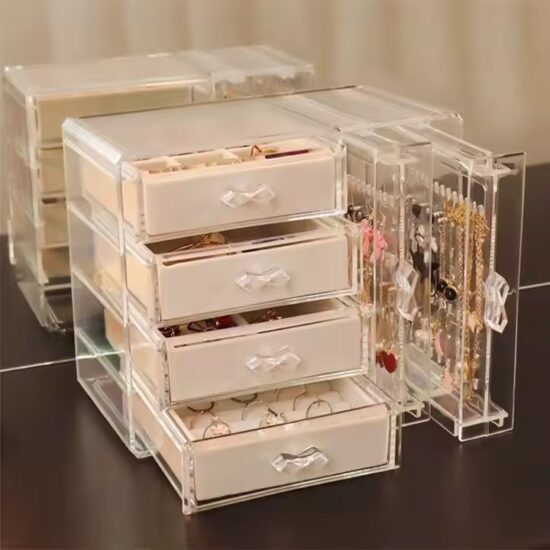 Hot-Selling Clear Multi-Functional Acrylic Jewelry Box Organizer