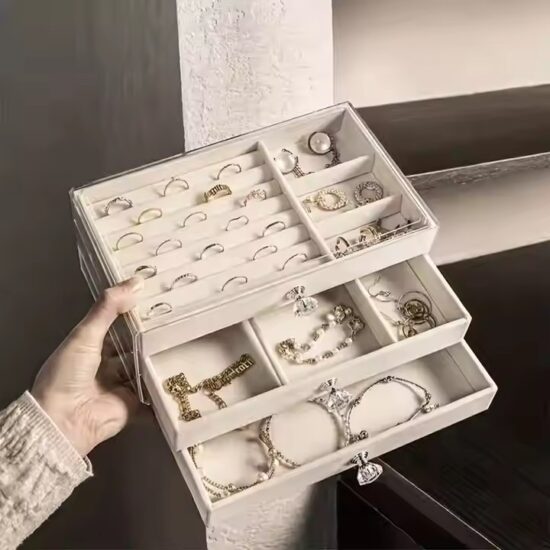 Hot-Selling Clear Multi-Functional Acrylic Jewelry Box Organizer