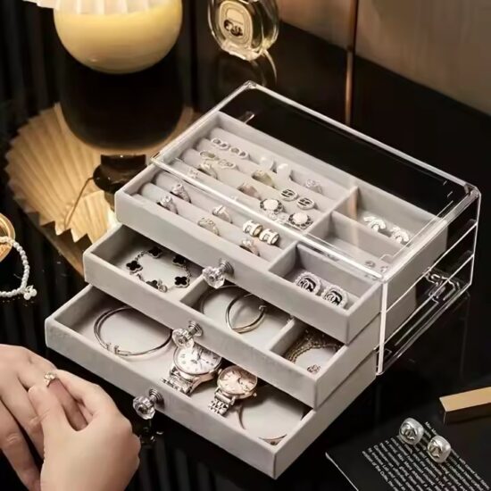 Hot-Selling Clear Multi-Functional Acrylic Jewelry Box Organizer