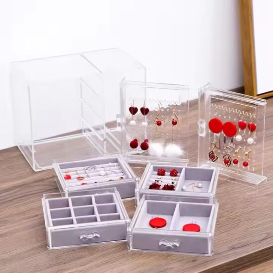 Hot-Selling Clear Multi-Functional Acrylic Jewelry Box Organizer