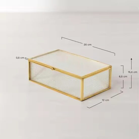 Custom Glass Jewelry Organizer Box for Rings, Bracelets, and Necklaces