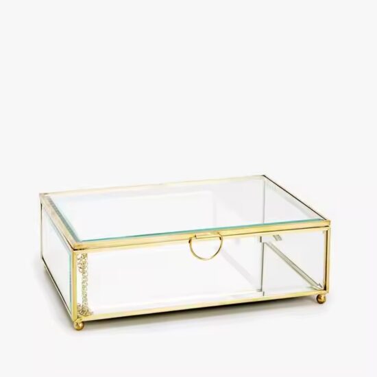 Custom Glass Jewelry Organizer Box for Rings, Bracelets, and Necklaces