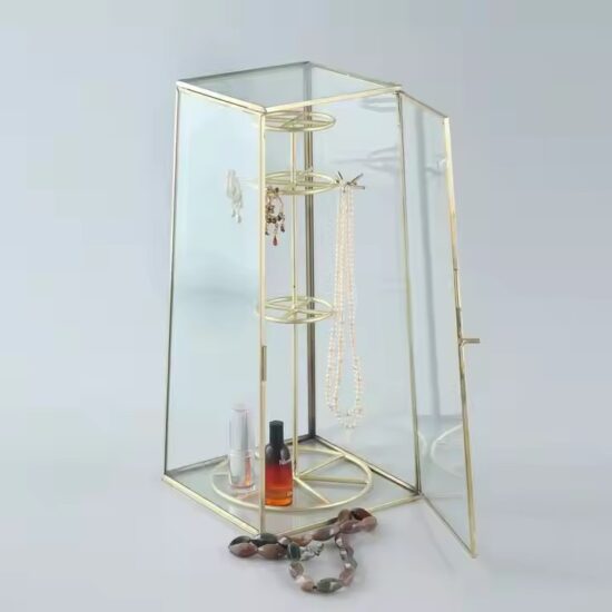 Custom Glass Jewelry Organizer Box for Rings, Bracelets, and Necklaces