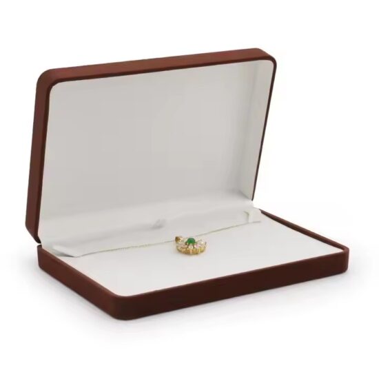 Custom luxury colored velvet jewelry box with elegant design