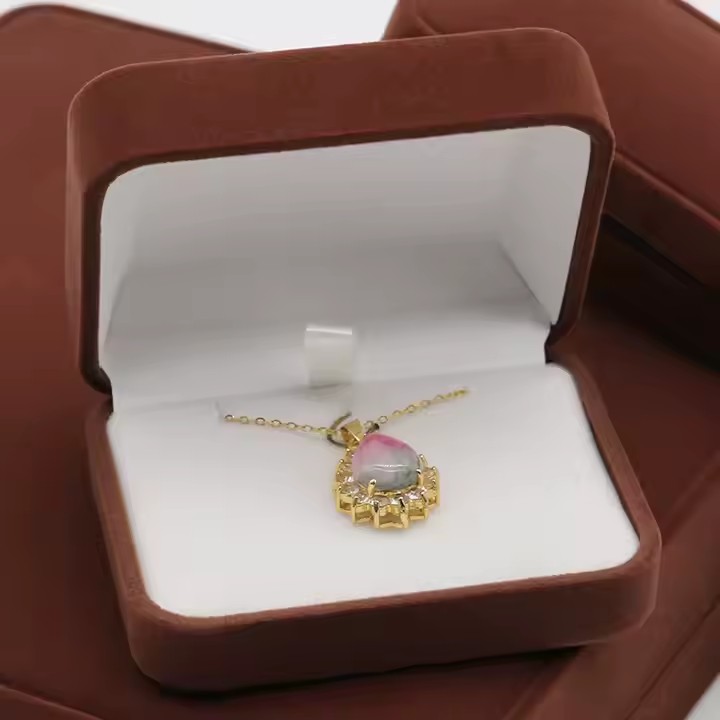 Custom luxury colored velvet jewelry box with elegant design