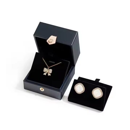 PU Leather Jewelry Box for Rings, Earrings and Necklaces
