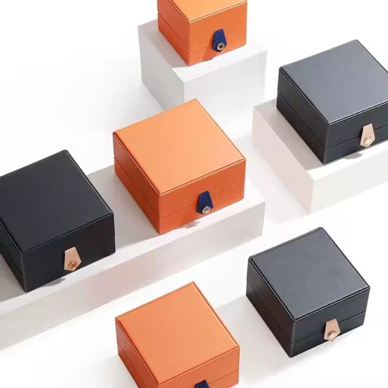 PU Leather Jewelry Box for Rings, Earrings and Necklaces