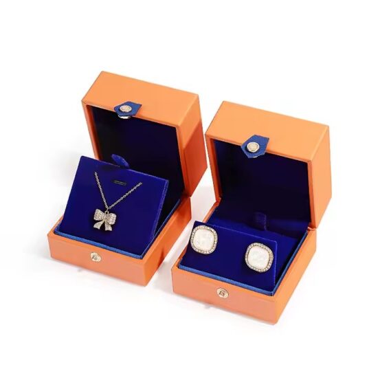 PU Leather Jewelry Box for Rings, Earrings and Necklaces