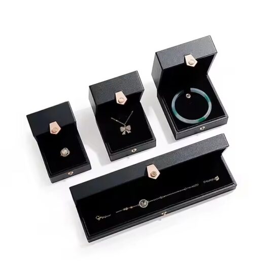 PU Leather Jewelry Box for Rings, Earrings and Necklaces