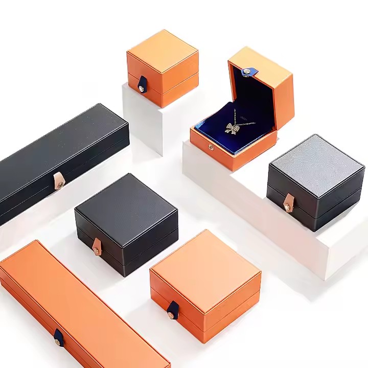 PU Leather Jewelry Box for Rings, Earrings and Necklaces