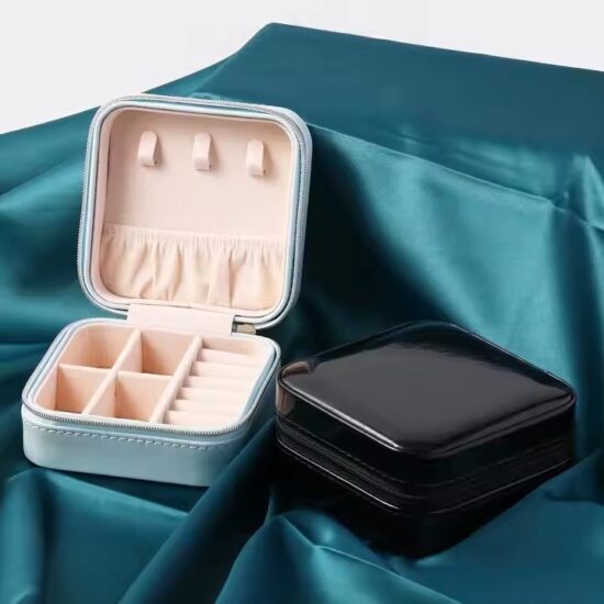 Square Mini PU Leather Jewelry Box for Earrings & Rings