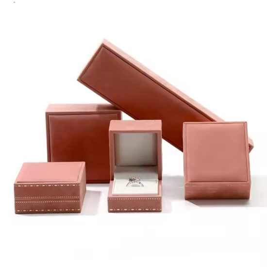 Custom velvet jewelry box for wholesale with logo and elegant insert